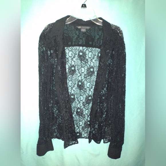 Armani Exchange Black Lace Top - Picture 5 of 7